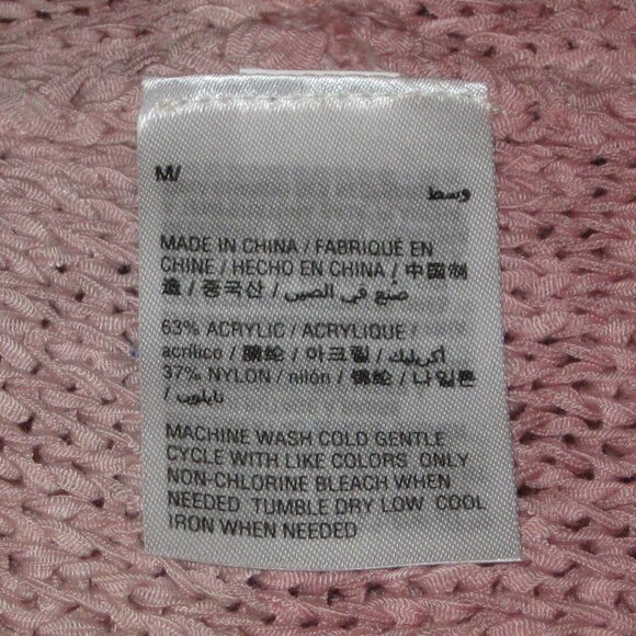 Style & Co Rolled Crew Neck Sweater Sz M Pink NWT - Picture 6 of 6